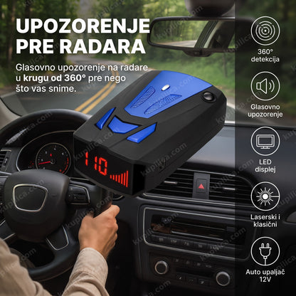auto radar detektor — uređaj na vetrobranu sa LED displejom, benefiti proizvoda