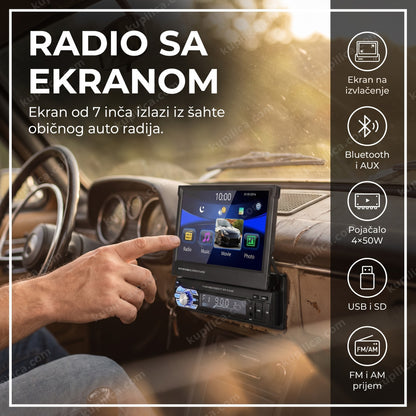 auto radio 1 din ekran na dodir — ekran izlazi iz table automobila, benefiti proizvoda