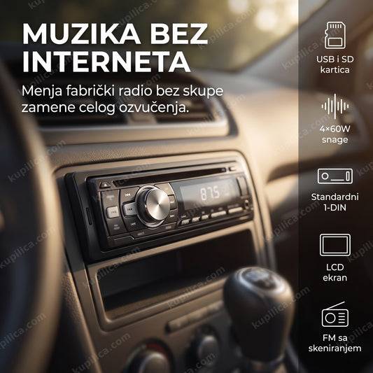 auto radio mp3 plejer automusic ugrađen u tablu automobila, benefiti proizvoda