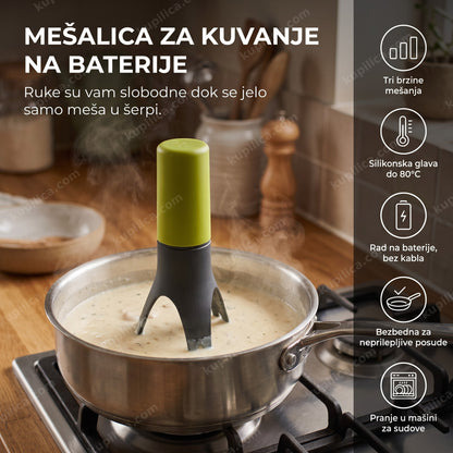 automatska mešalica za kuvanje sosa u šerpi na šporetu, benefiti proizvoda