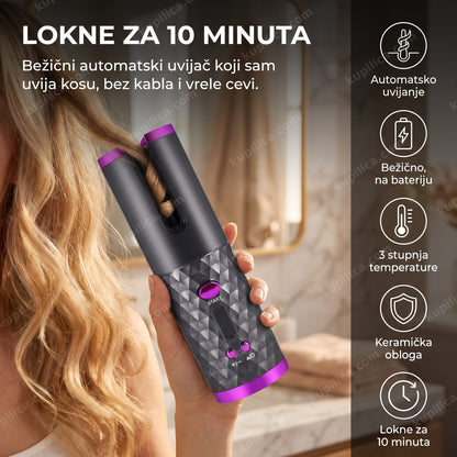 automatski uvijač za kosu — bežični uređaj za lokne u upotrebi, benefiti proizvoda