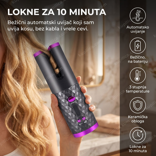 automatski uvijač za kosu — bežični uređaj za lokne u upotrebi, benefiti proizvoda