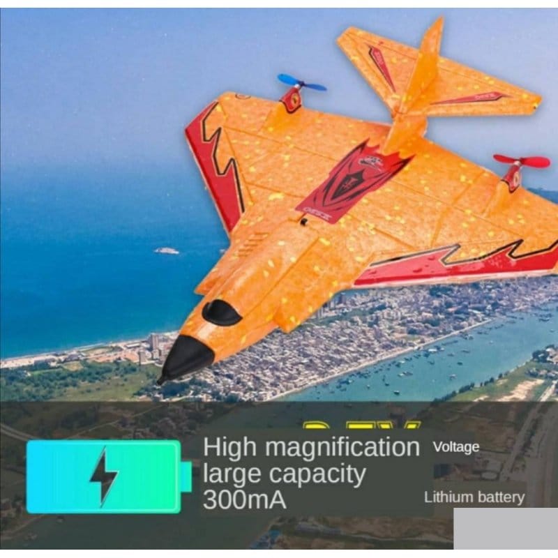 dete upravlja avionom X320 u dvorištu uz daljinski upravljač