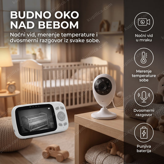 baby monitor kamera pored praznog krevetca u dečijoj sobi, benefiti proizvoda