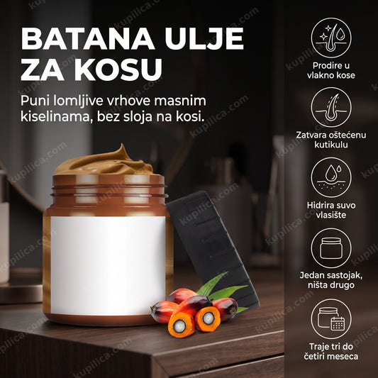 Tegla batana ulja za kosu pored orašastih plodova palme, benefiti proizvoda