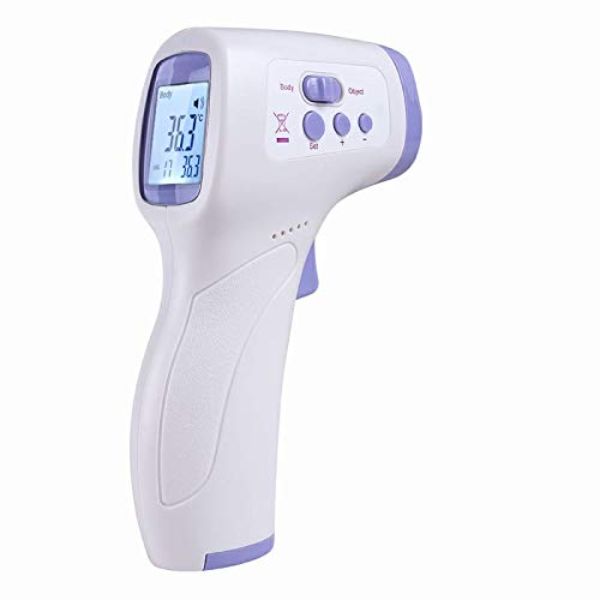 merenje temperature na čelu deteta beskontaktnim infracrvenim toplomerom