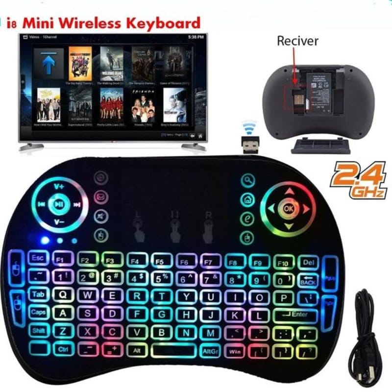bežična mini tastatura sa RGB osvetljenjem — detalj 4