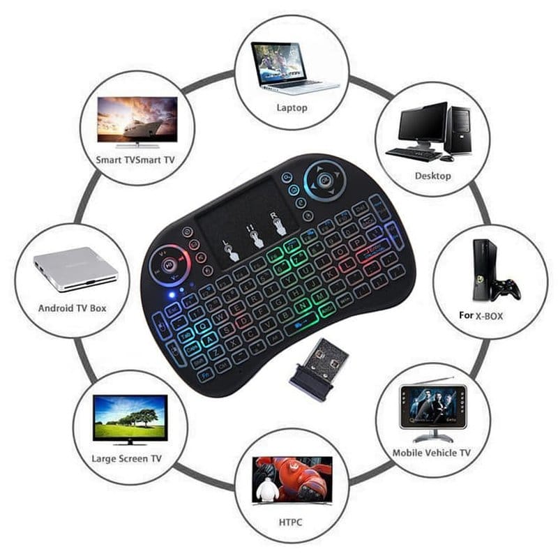 bežična mini tastatura sa RGB osvetljenjem — detalj 5