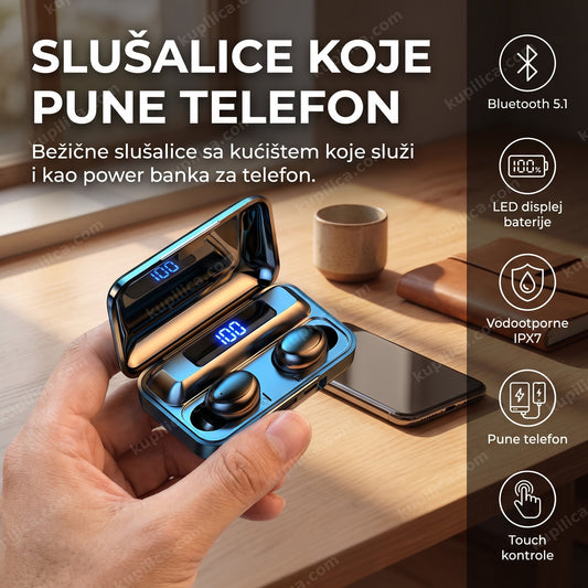 bežične bluetooth slušalice m10 sa kućištem za punjenje i led displejom, benefiti proizvoda
