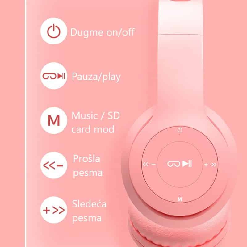 slušalice sa svetlećim ušima — detalj 4