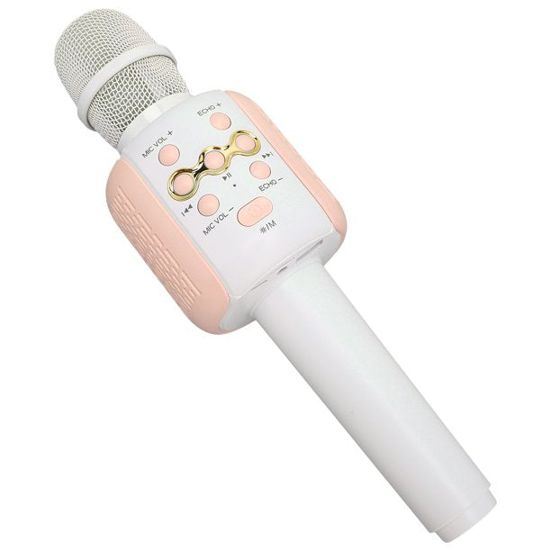 karaoke mikrofon L858 iz drugog ugla, tasteri MIC VOL i ECHO