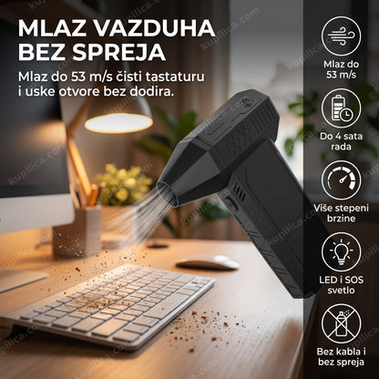 bežični duvač prašine čisti tastaturu na radnom stolu, benefiti proizvoda