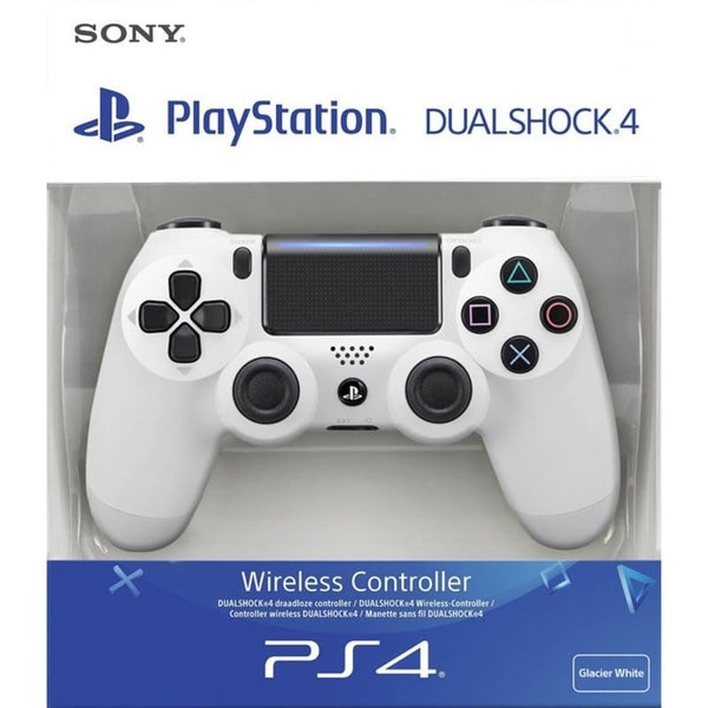 bežični džojstik za PS4 beli u originalnom pakovanju glacier white