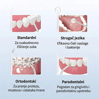 bežični irigator za zube sa 4 nastavka — detalj 2