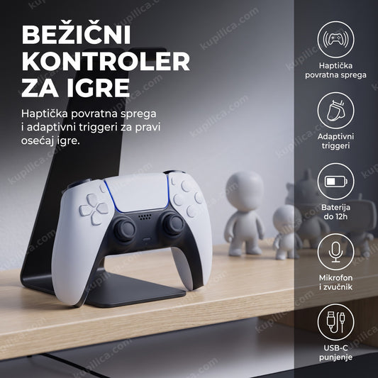 Bežični kontroler sa haptičkom vibracijom na polici sa figuricama, za ps5