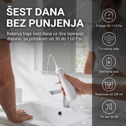 Oralni irigator C9, bežični uređaj sa rezervoarom od 230 ml i IPX7 zaštitom
