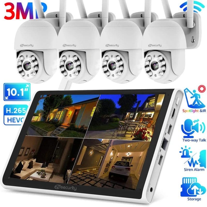 video nadzor sa 4 kamere i monitorom 10,1 inča — pregled