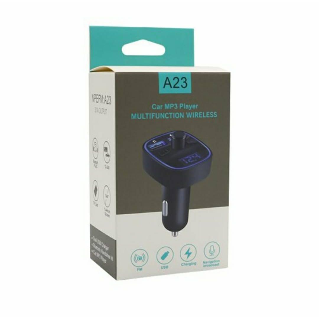 Kutija FM transmitera A23 — Car MP3 Player, dva USB punjača, Bluetooth handsfree, navigacija