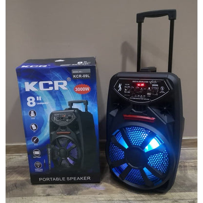bluetooth zvučnik KCR-09L sa kutijom, plavim led osvetljenjem i mikrofonom