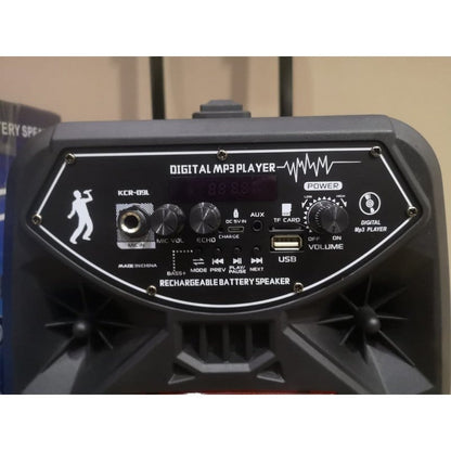 kontrolna tabla zvučnika sa digital mp3 plejerom, dugmićima za jačinu i eho, usb i aux ulazom