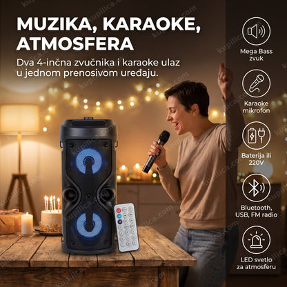 bluetooth zvučnik sa karaoke funkcijom i led svetlom na kućnoj proslavi, benefiti proizvoda