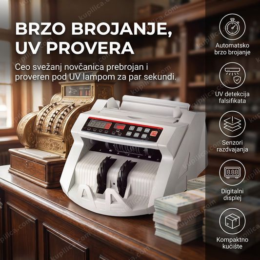 brojač novca sa uv detekcijom na pultu prodavnice, benefiti proizvoda