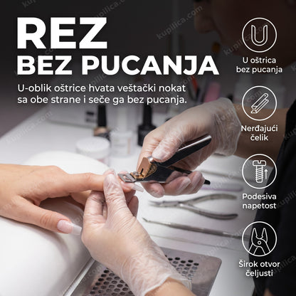 Profesionalne cangle za tipse od nerđajućeg čelika sa podesivom napetošću