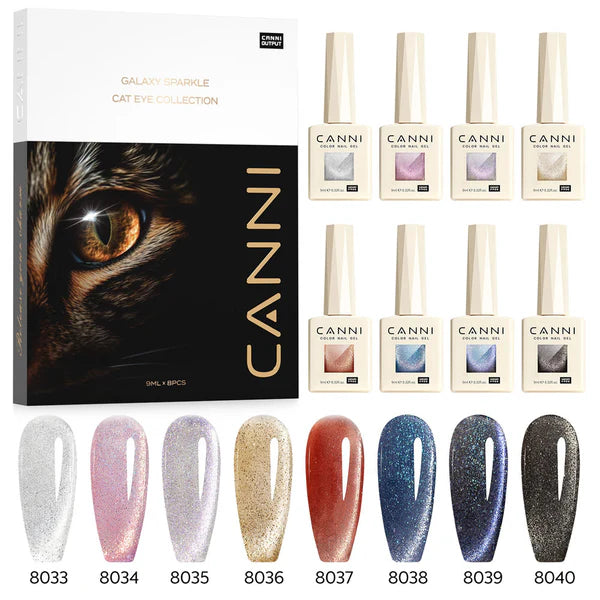 Canni cat eye gel lak set — pregled