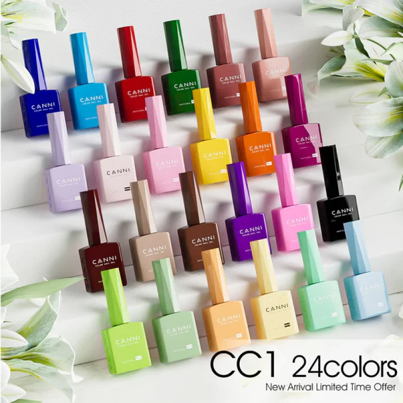 CANNI CC1 gel lak set — pregled palete nijansi
