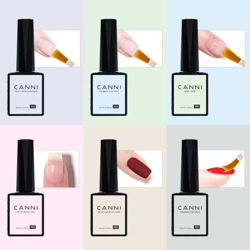 CANNI CC1 gel lakovi set — pakovanje i bočice izbliza