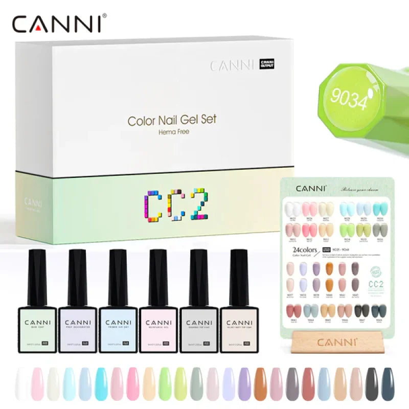 CANNI CC2 set gel lakova, pogled na etikete bočica