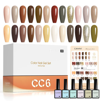 CANNI CC6 gel lak set — 30 bočica od 9 ml sa kartom boja