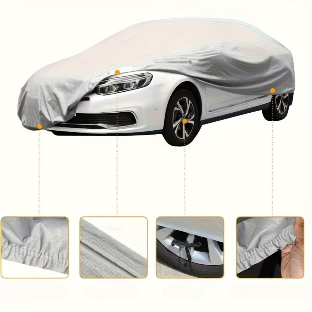 detalji cerade za auto — elastičan rub, tkanina i gumica ispod točka