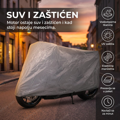 cerada za motor vodootporna prekriva motocikl parkiran napolju, benefiti proizvoda