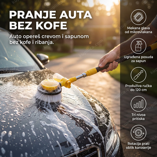 četka za pranje auta sa rotacijom 360 stepeni u dvorištu, benefiti proizvoda