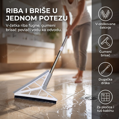 2u1 četka za ribanje pločica sa gumenim brisačem u kupatilu, benefiti proizvoda