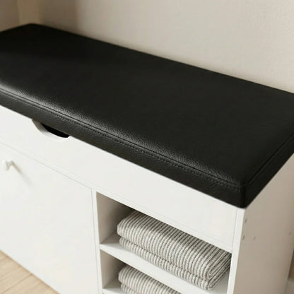 cipelarnik sa tapaciranim sedištem beli — detalj 2