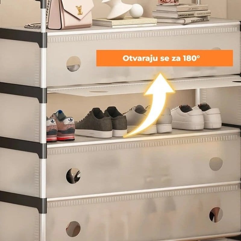 čiviluk sa zatvorenim fiokama za obuću i jakne — detalj 3