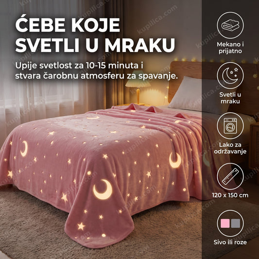 dečije magično ćebe koje svetli u mraku sa mesecom i zvezdama, benefiti proizvoda
