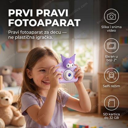 dečiji digitalni fotoaparat kuromi — devojčica slika, benefiti proizvoda