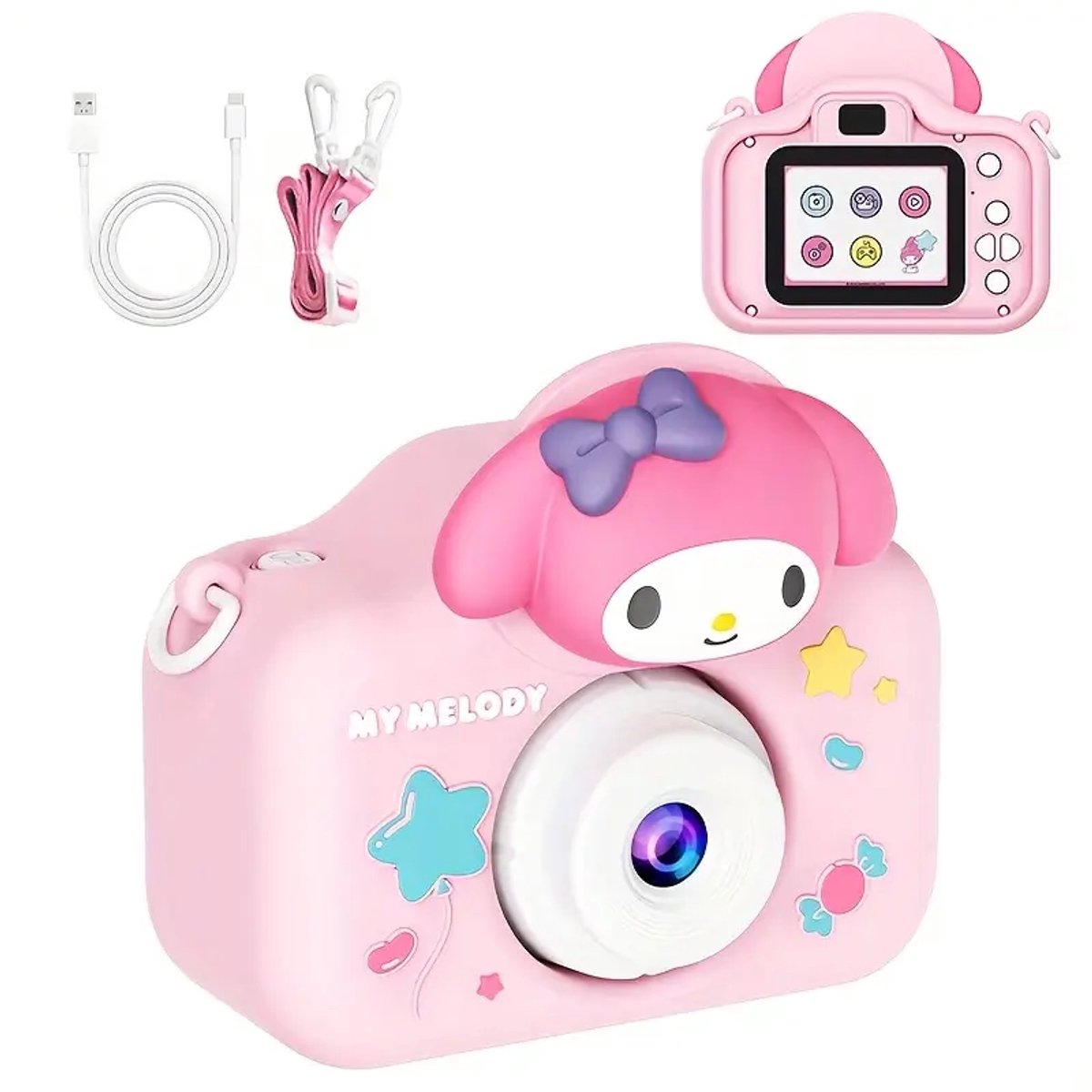 dečiji fotoaparat Melody — roze kamera sa 2 inch ekranom