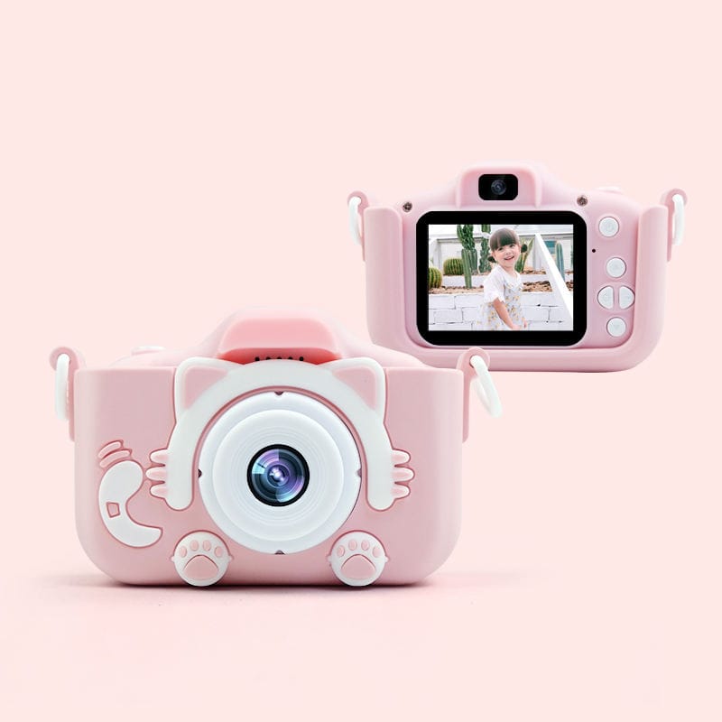 dečiji fotoaparat sa ušima roze — pregled
