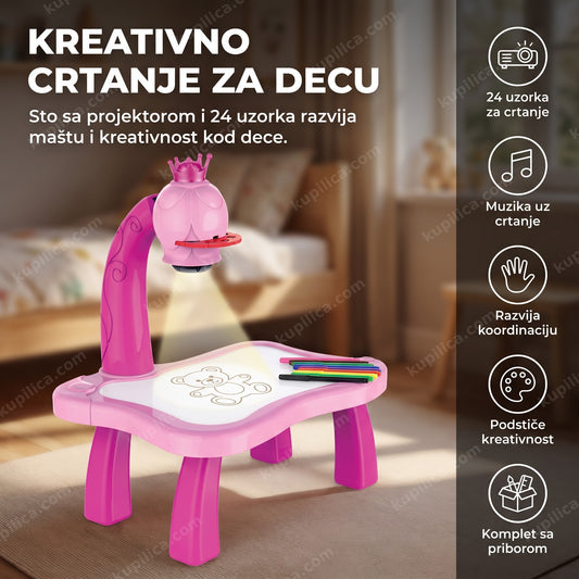 dečiji sto sa projektorom za crtanje u dečijoj sobi bez dece, benefiti proizvoda