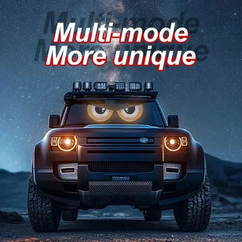 LED svetla za vetrobransko staklo u žutoj boji na off-road vozilu noću