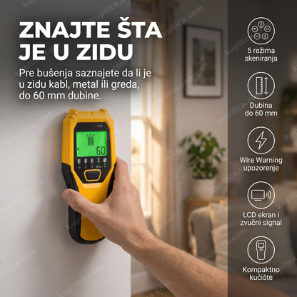 detektor instalacija u zidu 5u1 skenira zid pre bušenja, benefiti proizvoda