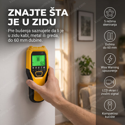 detektor instalacija u zidu 5u1 skenira zid pre bušenja, benefiti proizvoda