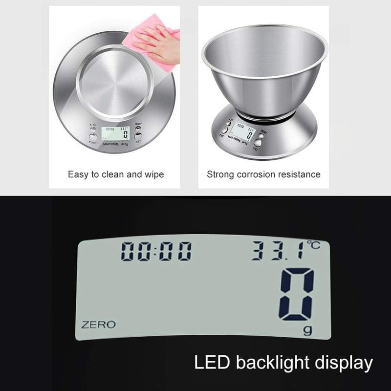 čišćenje baze vage krpom i lcd ekran sa led pozadinskim osvetljenjem