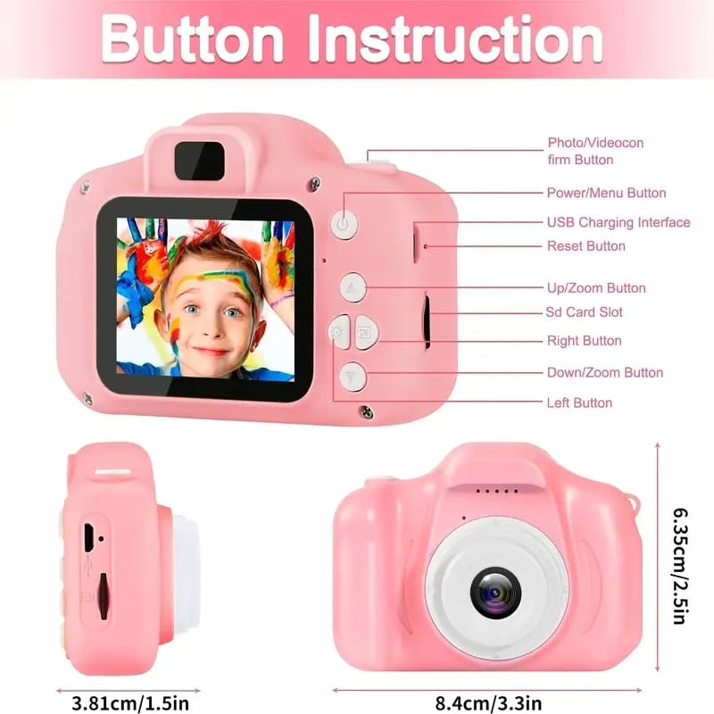 digitalni fotoaparat za decu roze — detalj 1