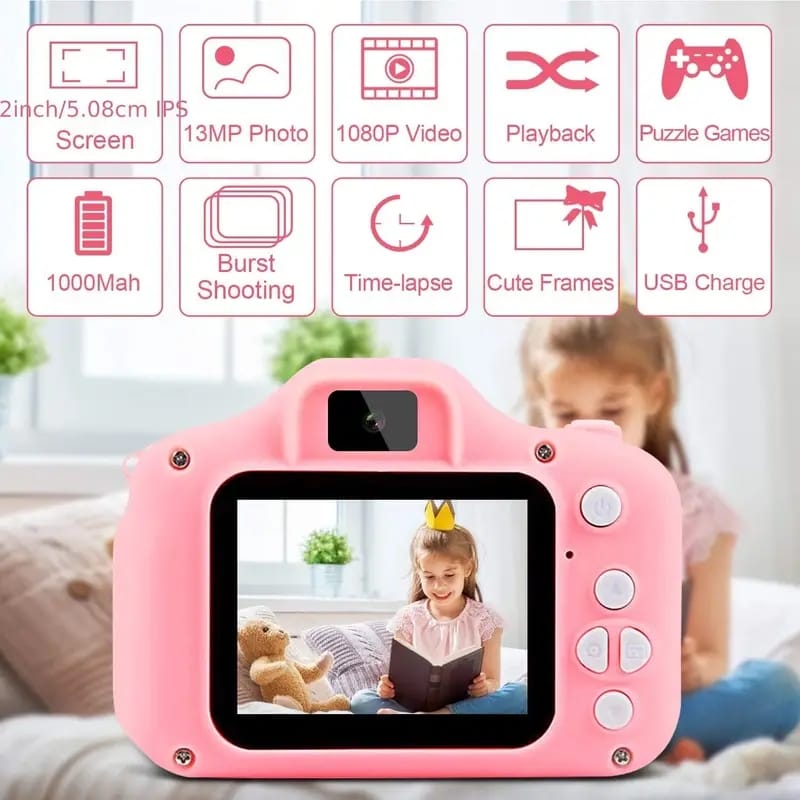 digitalni fotoaparat za decu roze — detalj 3
