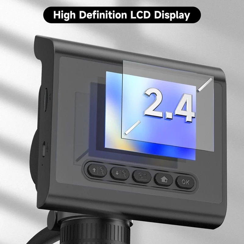 digitalni mikroskop sa lcd ekranom 1000x — LCD ekran od 2,4 inča i dugmad za upravljanje